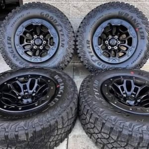 18″ Dodge Ram 1500 TRX 2023 Beadlock Bead Lock Black HAVOC EDITION Wheels Rims Tires Rines 35″