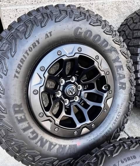 18″ Dodge Ram 1500 TRX 2023 Beadlock Bead Lock Black HAVOC EDITION Wheels Rims Tires Rines 35″ - Image 7