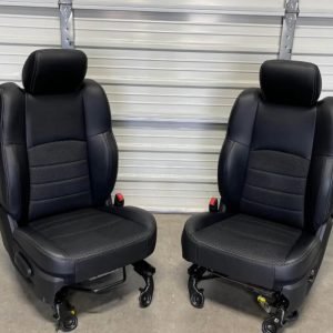 2003-2018 Dodge Ram 1500 2500 black leather sport front seats